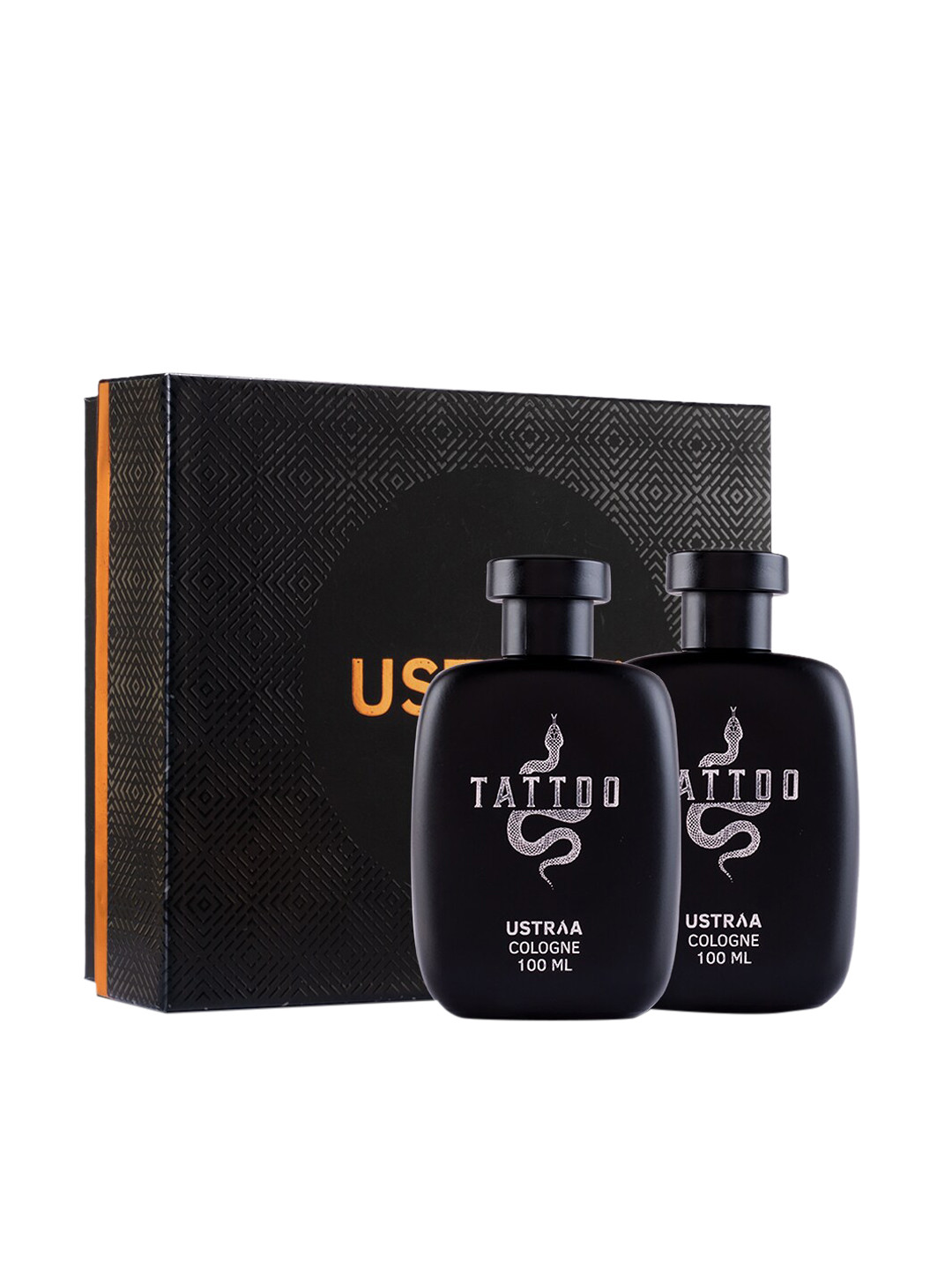 

Ustraa Set of 2 Fragrance Gift Box - Tattoo Cologne, Black