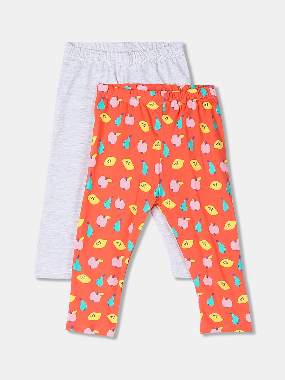 

Donuts Girls Pack Of 2 Leggings, Grey melange
