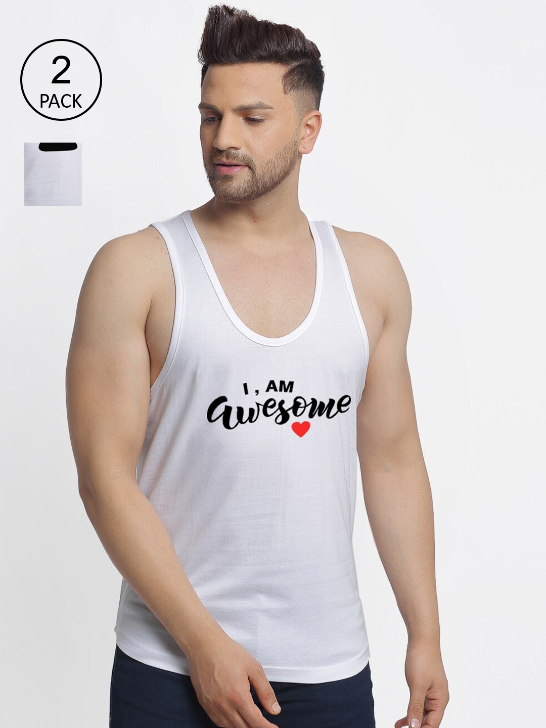 Friskers Men White Typography 2 Printed T-shirt