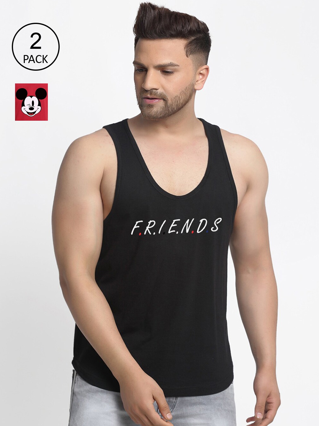 

Friskers Men Maroon & Black Typography 2 Printed T-shirt