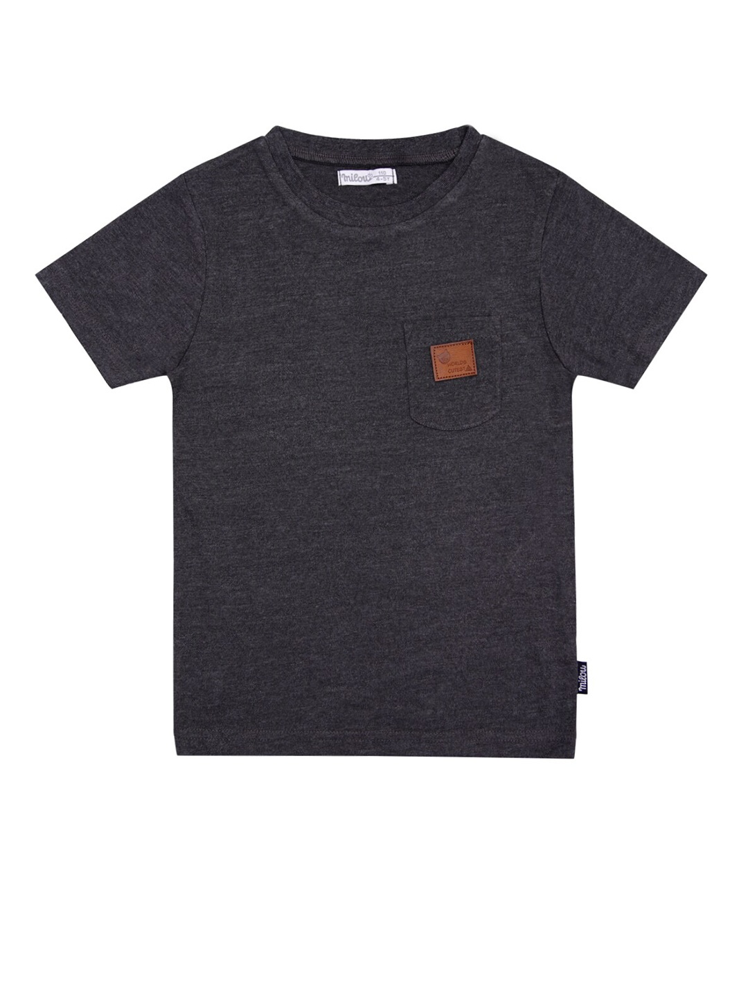 

milou Boys Black Pockets Pure Cotton T-shirt
