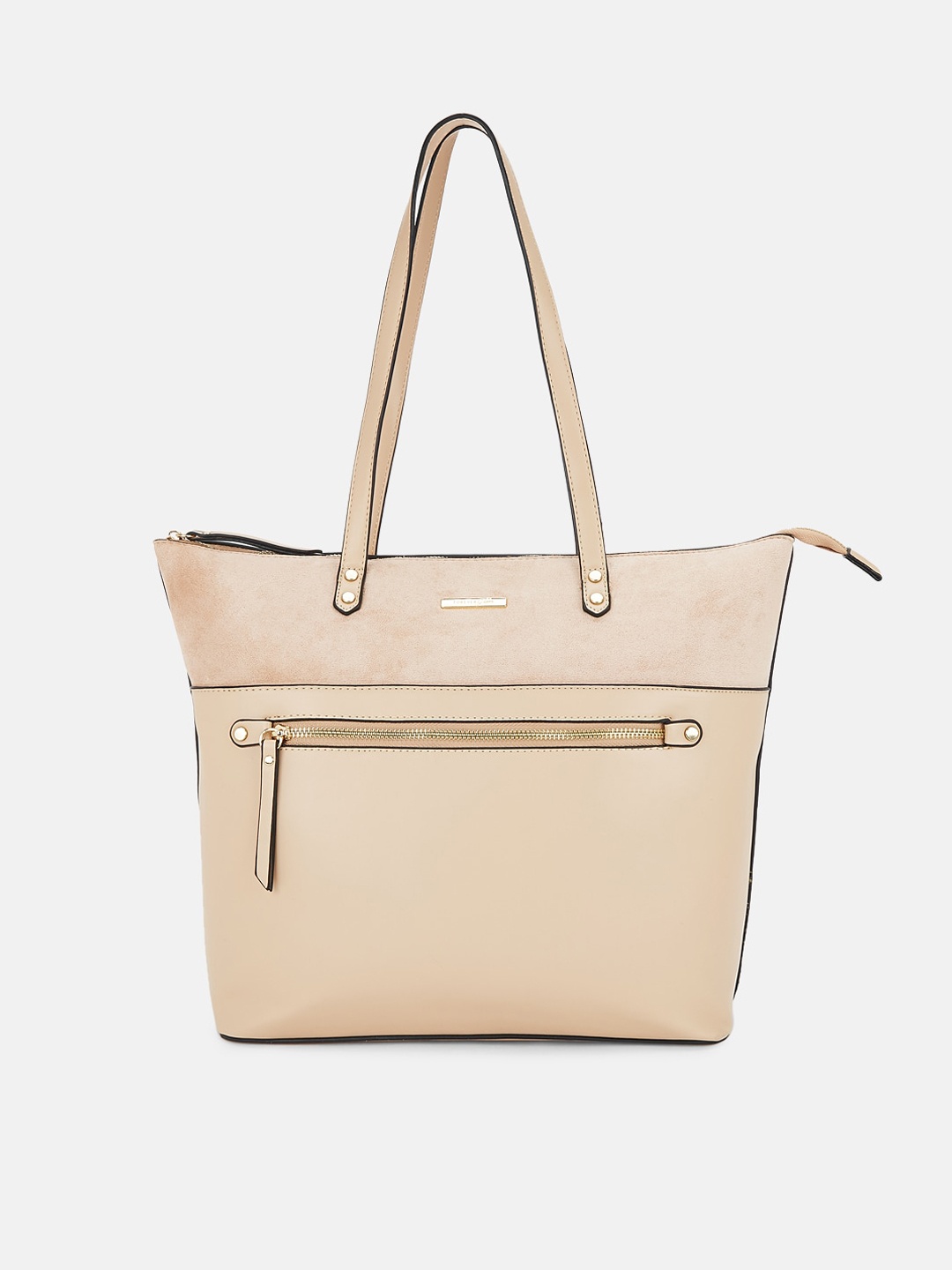 

Forever Glam by Pantaloons Beige Oversized Structured Shoulder Bag