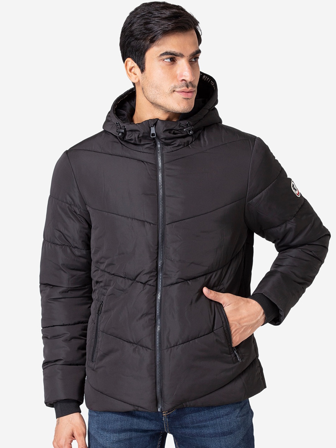 

Red Tape Men Black Padded Jacket