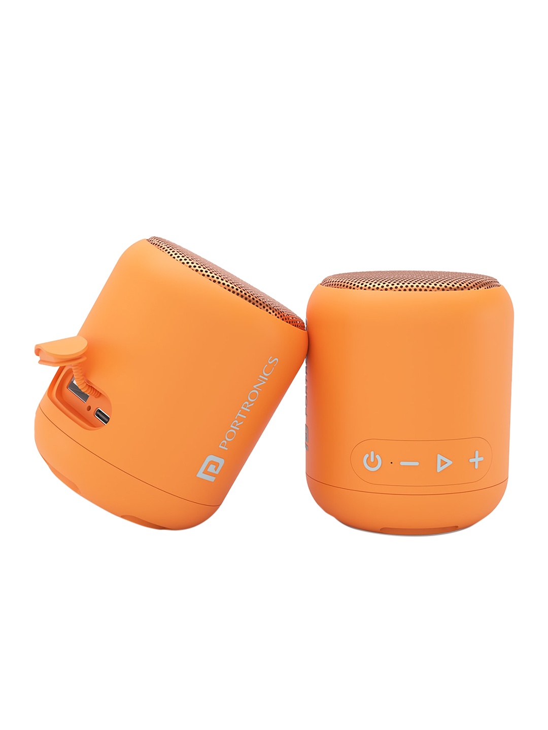 

Portronics SoundDrum 1 10W Orange Water Resistant Wireless Bluetooth Portable Speakers