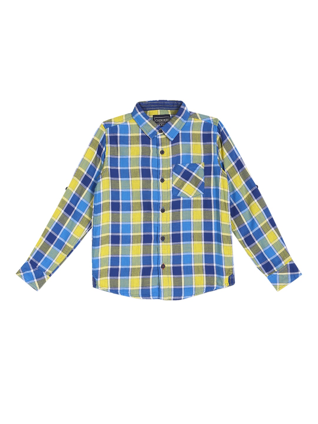 

Cherokee Boys Blue & Yellow Checked Casual Shirt