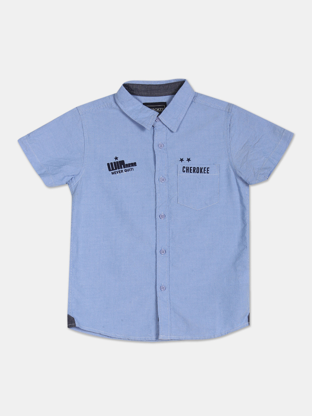 

Cherokee Boys Blue Printed Casual Shirt