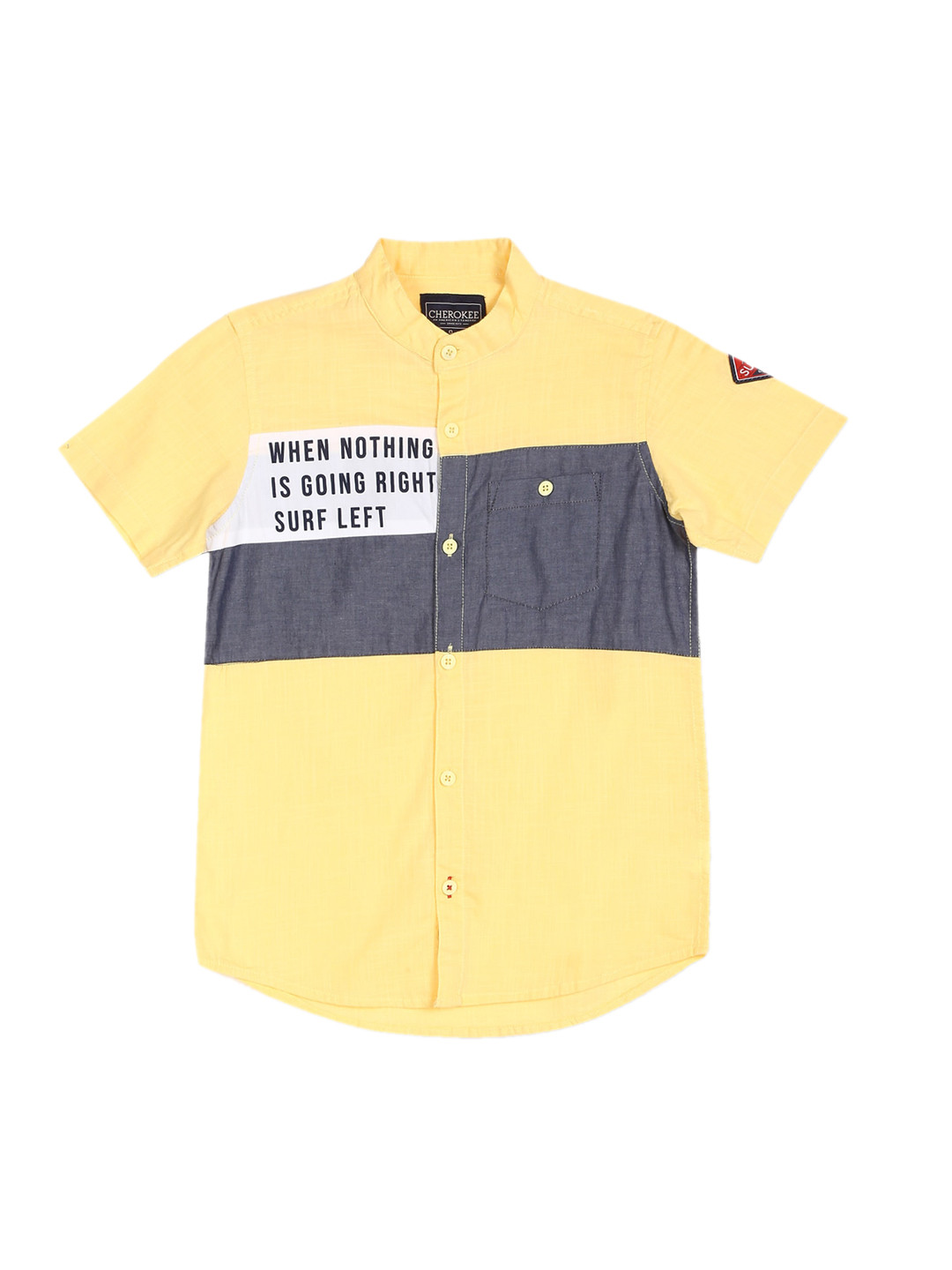 

Cherokee Boys Yellow Opaque Casual Shirt
