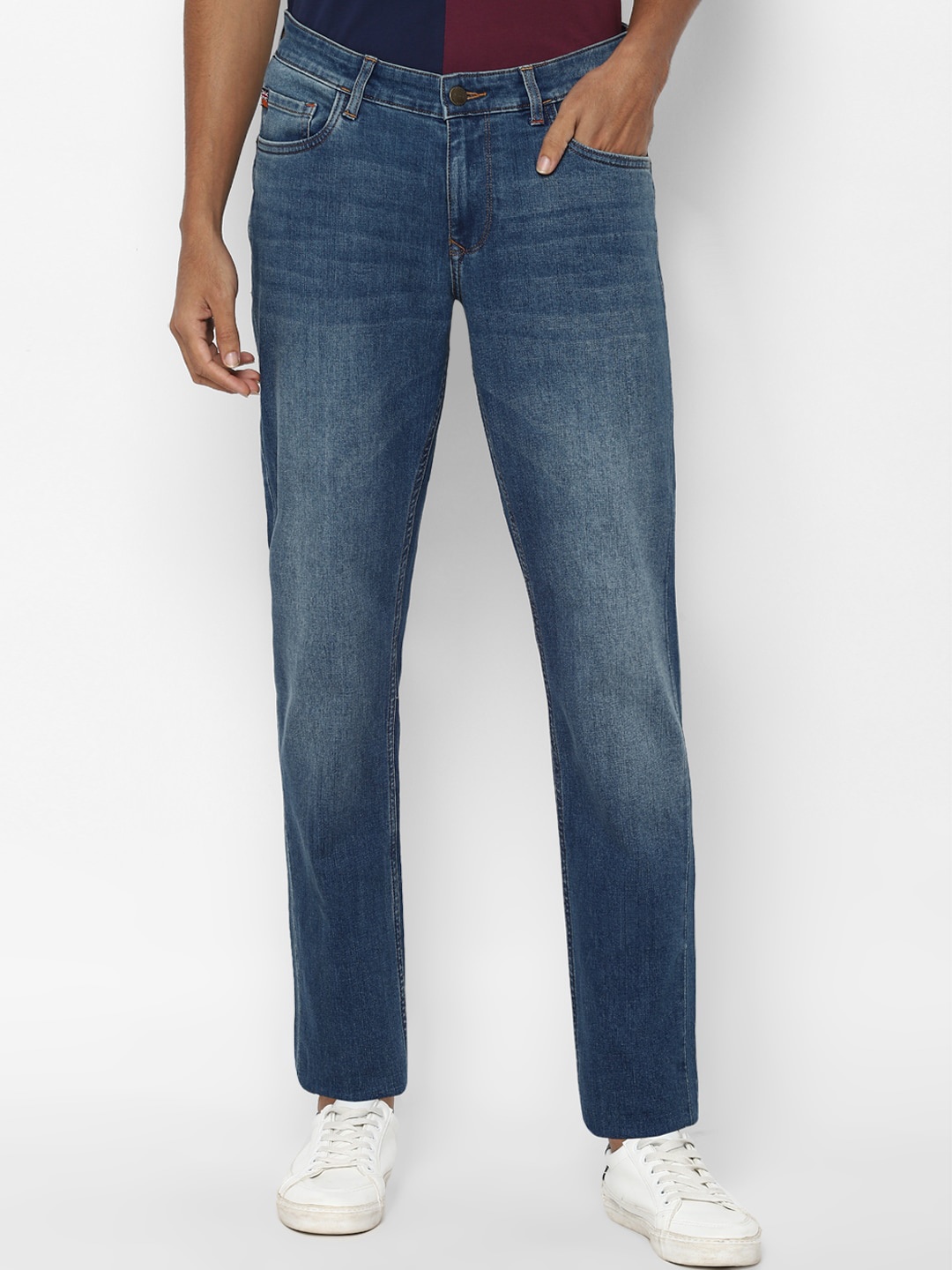 

SIMON CARTER LONDON Men Blue Slim Fit Heavy Fade Jeans