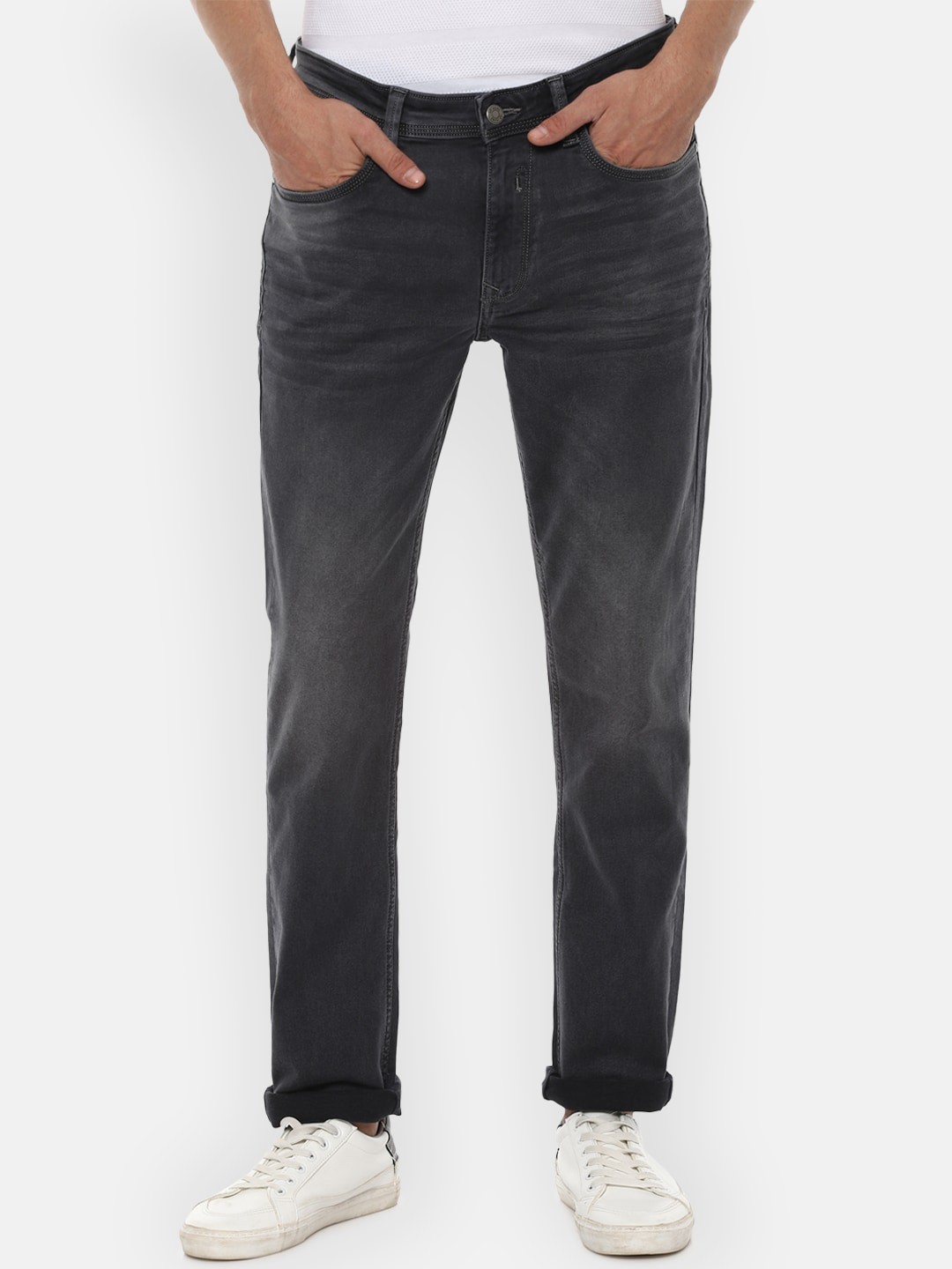 

Louis Philippe Jeans Men Grey Slim Fit Light Fade Jeans