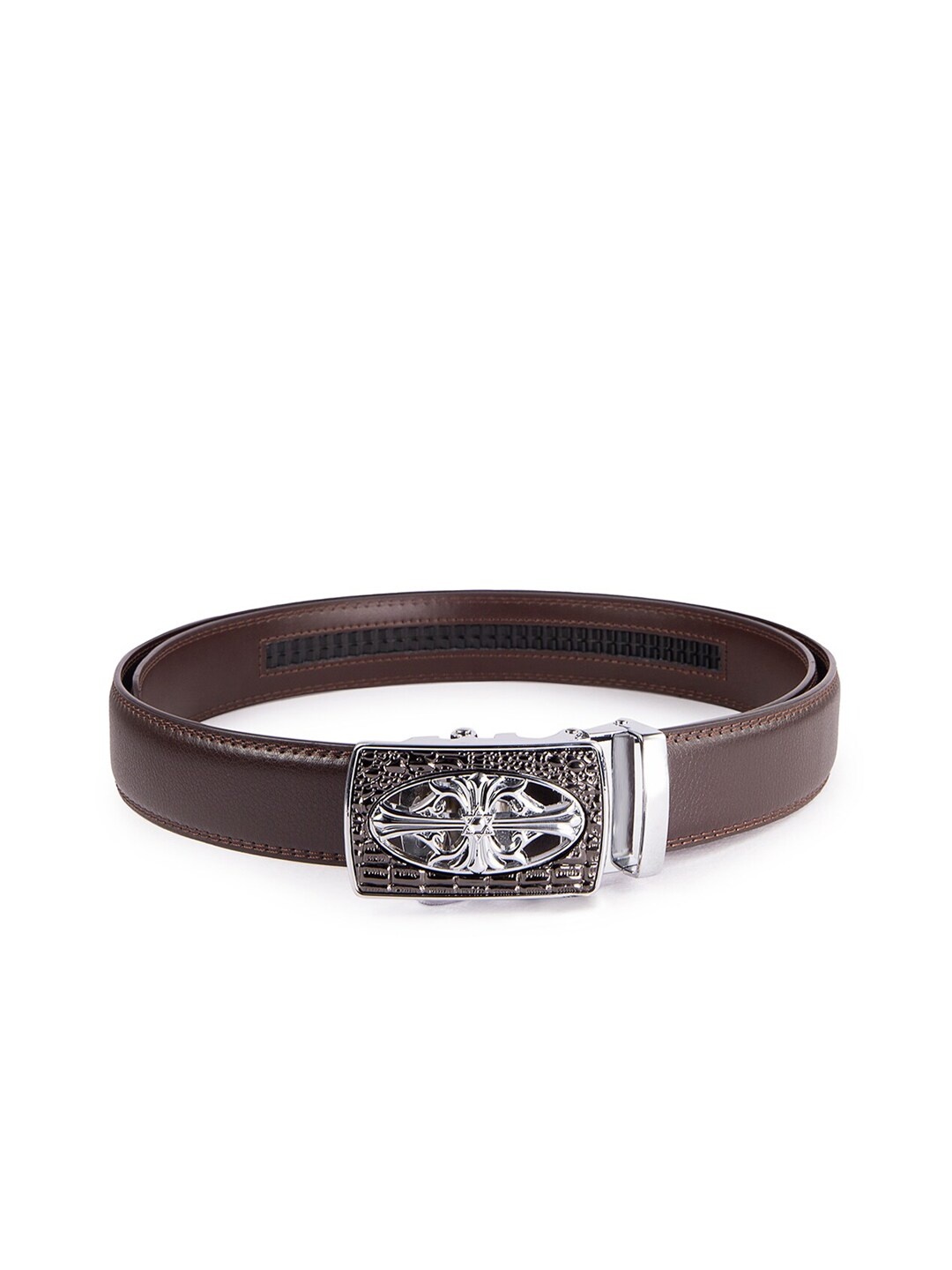 

BANGE Men Brown Textured Genuine Leather Belt