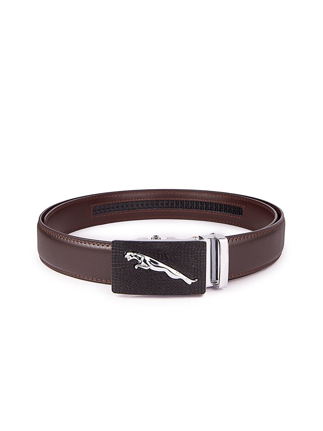 

BANGE Men Brown Textured Genuine Leather Belt