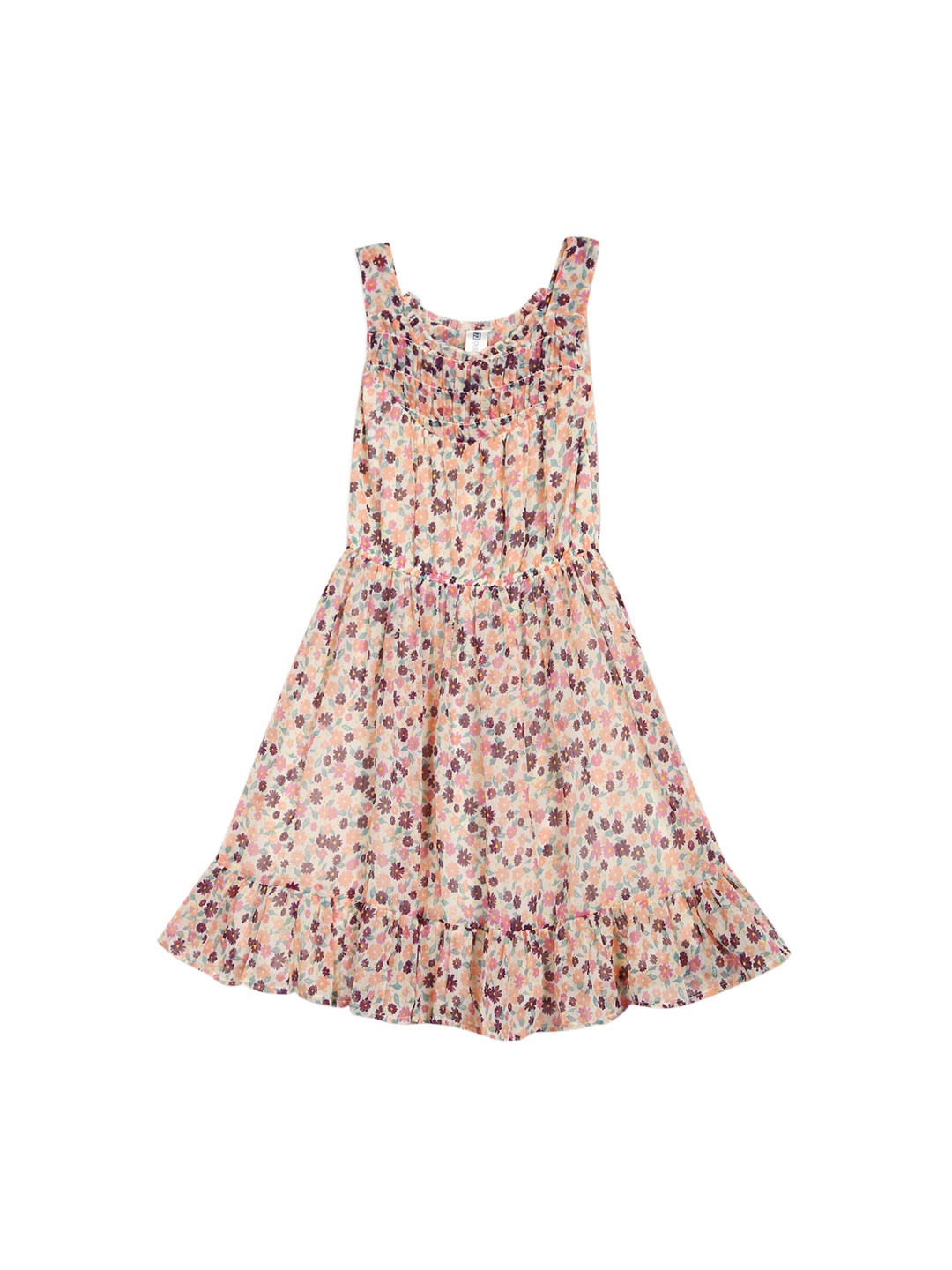 

Cherokee Girls White Floral Fit And Flare Dress