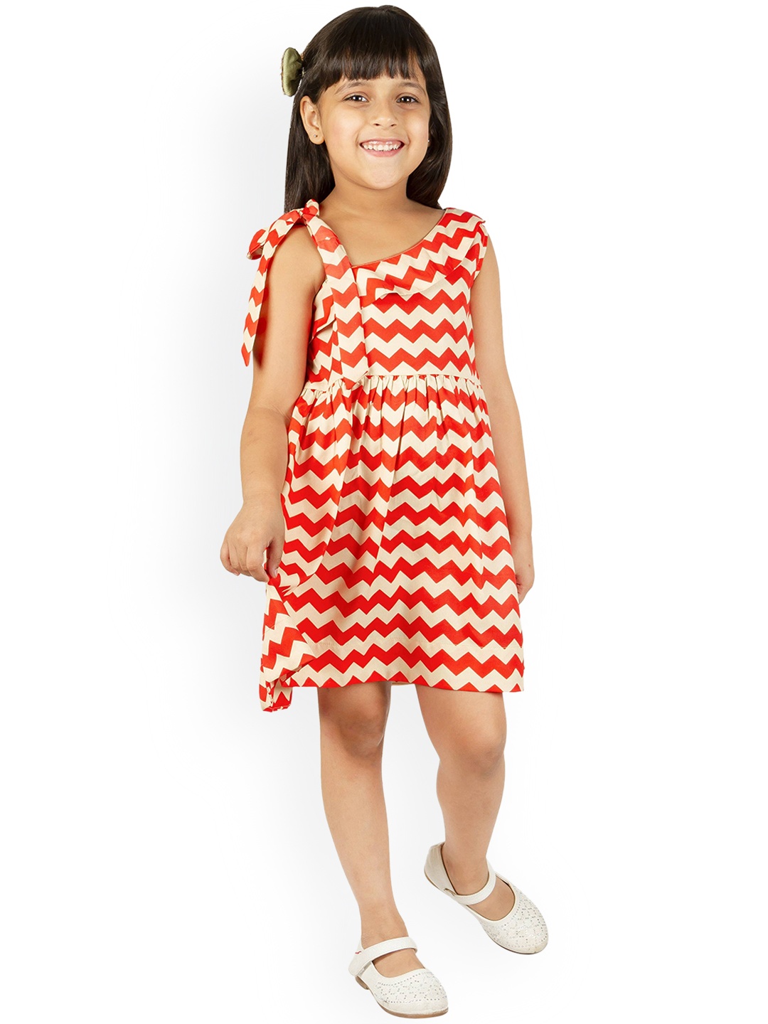 

Ted Smith Girls Red Printed Dress