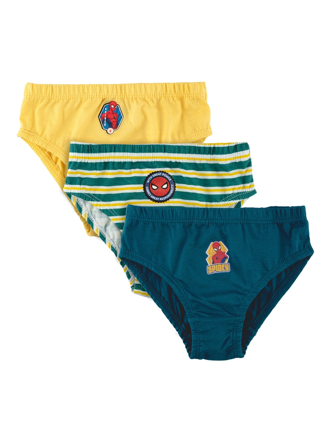 

Nuluv Boys Pack Of 3 Assorted Printed Pure Cotton Basic Briefs