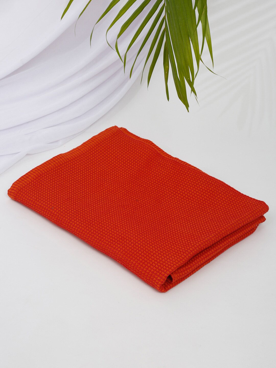 

Fabindia Orange Honeycomb 225 GSM Cotton Bath Towel