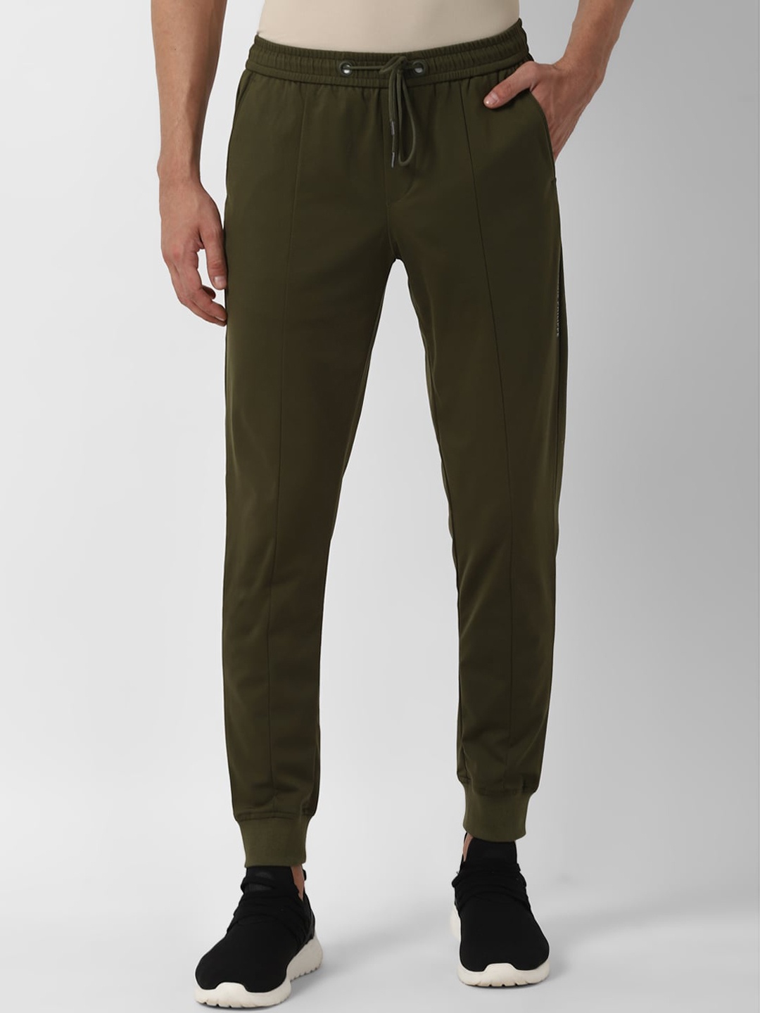 

Louis Philippe Sport Men Olive-Green Solid Joggers