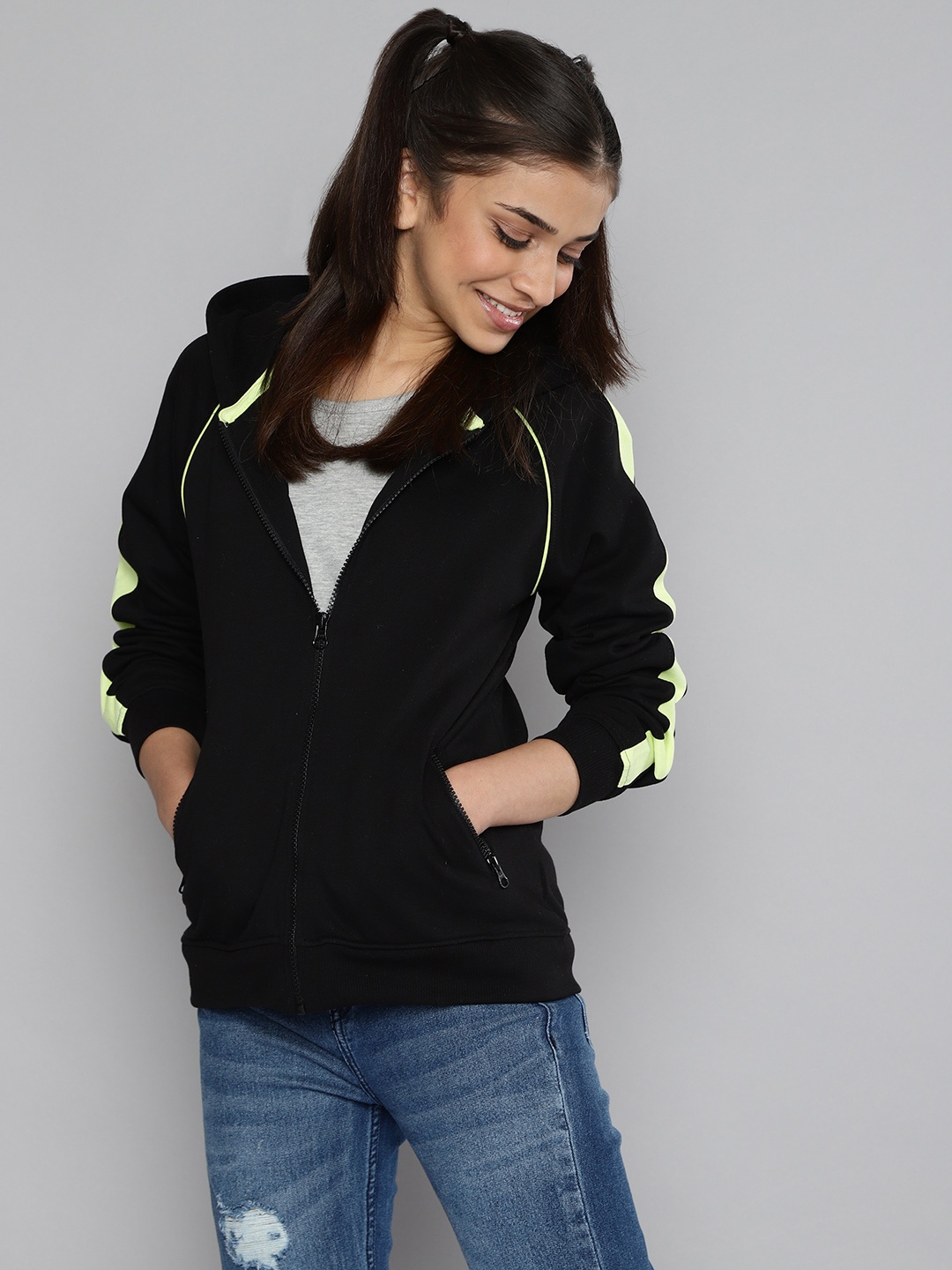 

JUSTICE Girls Black Hooded Sweatshirt