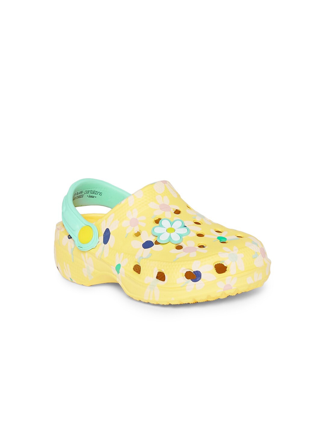 

Pantaloons Junior Girls Yellow & Blue Printed Rubber Clogs