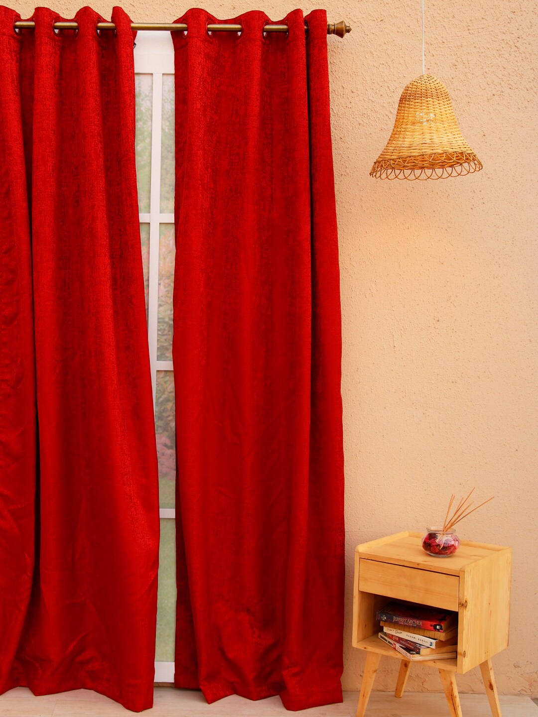 

Ariana Maroon Long Door Curtain