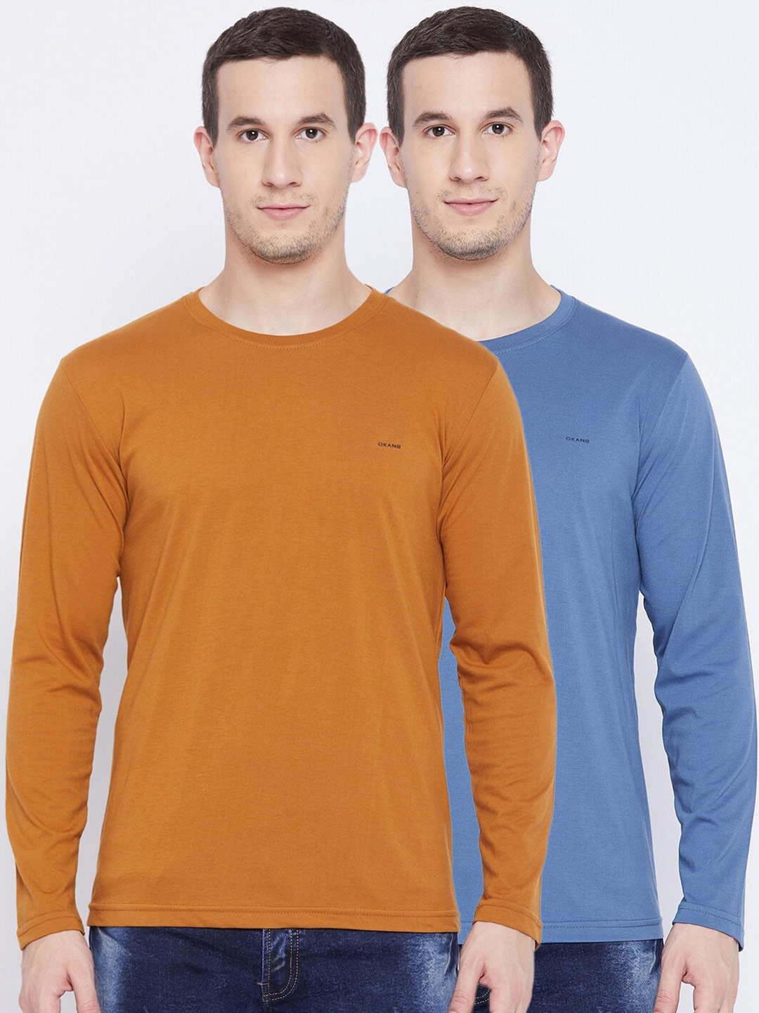 

Okane Men Pack Of 2 T-shirts, Tan