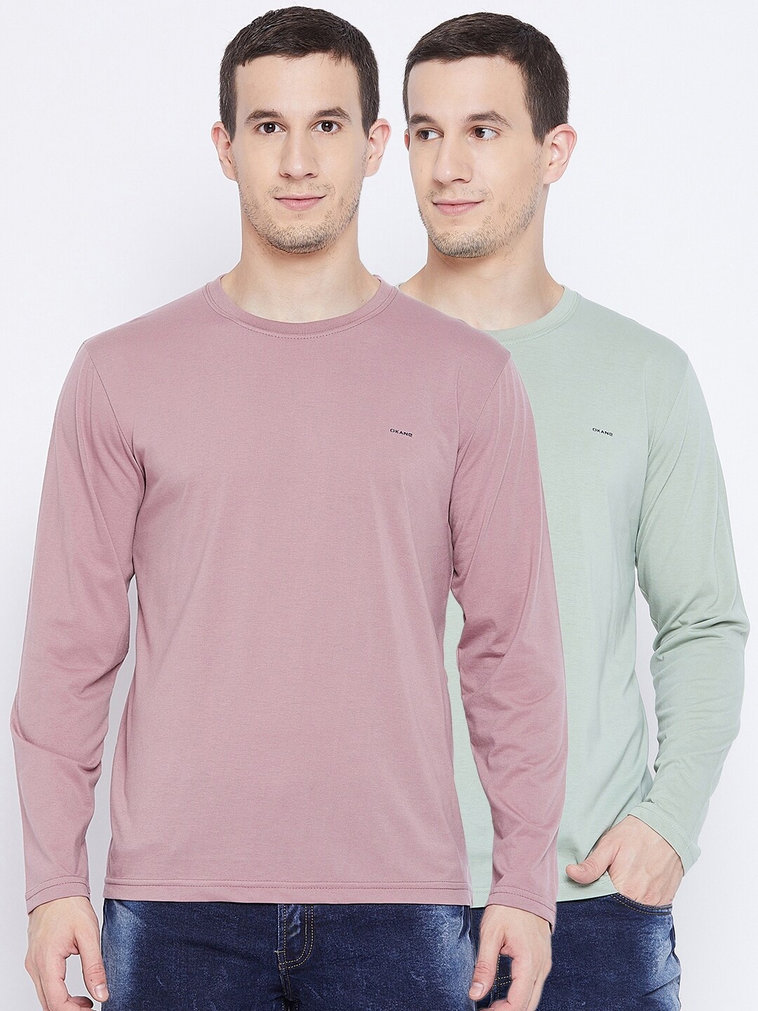 

Okane Men Pack Of 2 T-shirts, Green