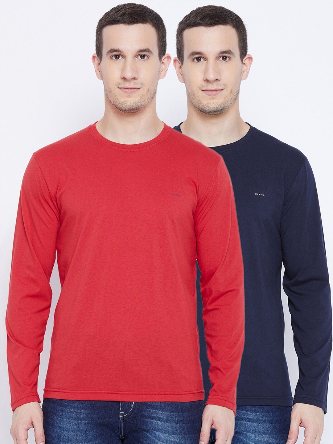 

Okane Men Pack Of 2 T-shirts, Red