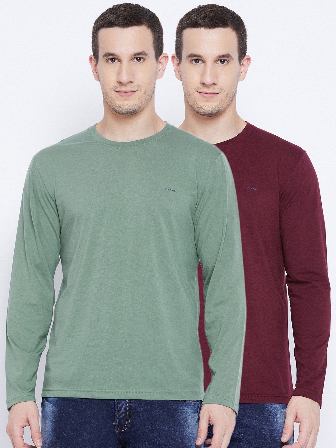 

Okane Men Pack Of 2 T-shirts, Burgundy
