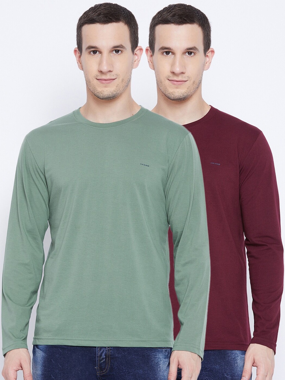 

Okane Men Pack Of 2 T-shirts, Burgundy