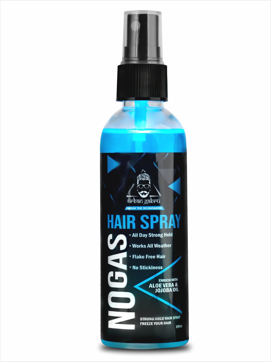 

URBANGABRU Unlimited Hold No Gas Hair Spray - 100 ml, Blue