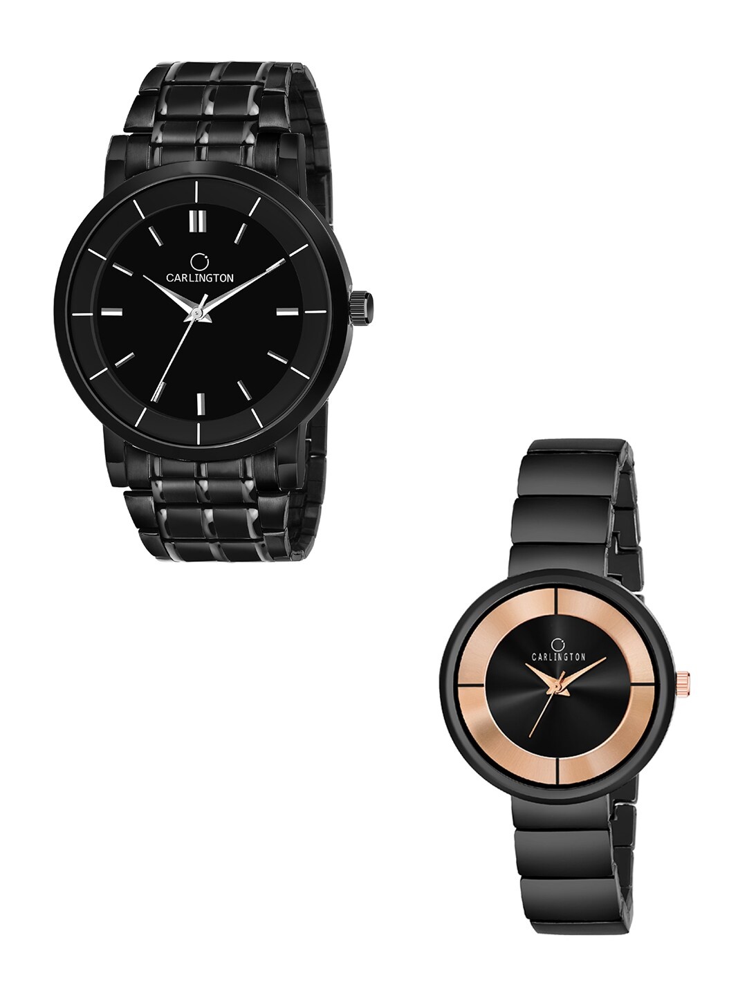 

CARLINGTON Unisex Set Of 2 Watches CT-6040BB-114, Black
