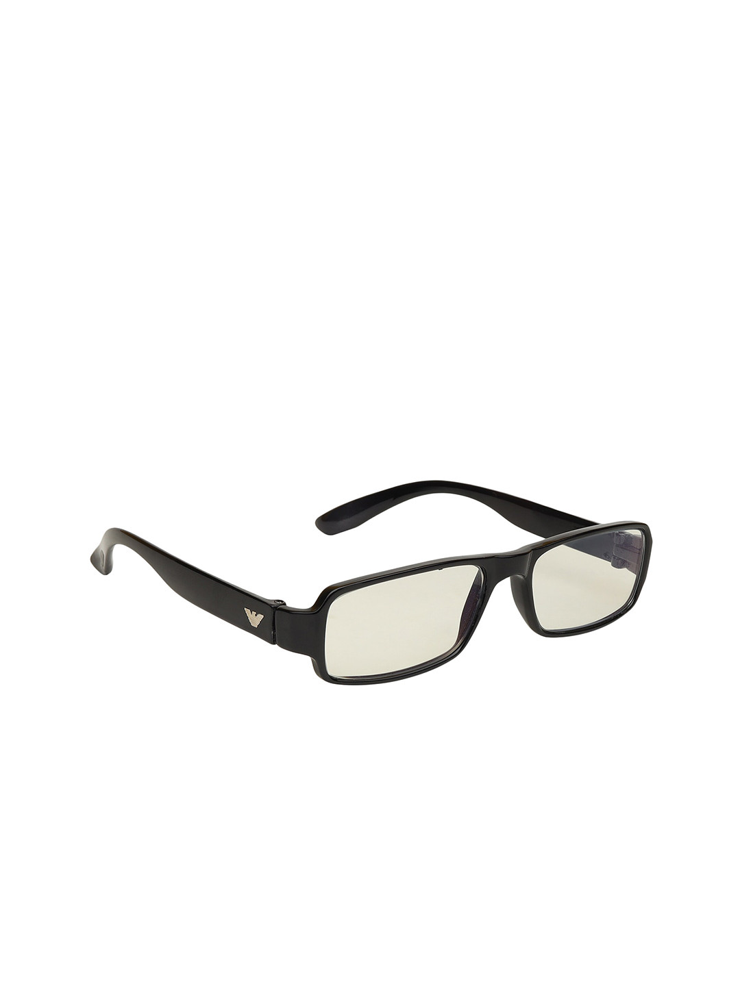 

SCAGLIA Unisex Clear Lens & Black Square Sunglasses with UV Protected Lens MODEL 8_BC, Transparent