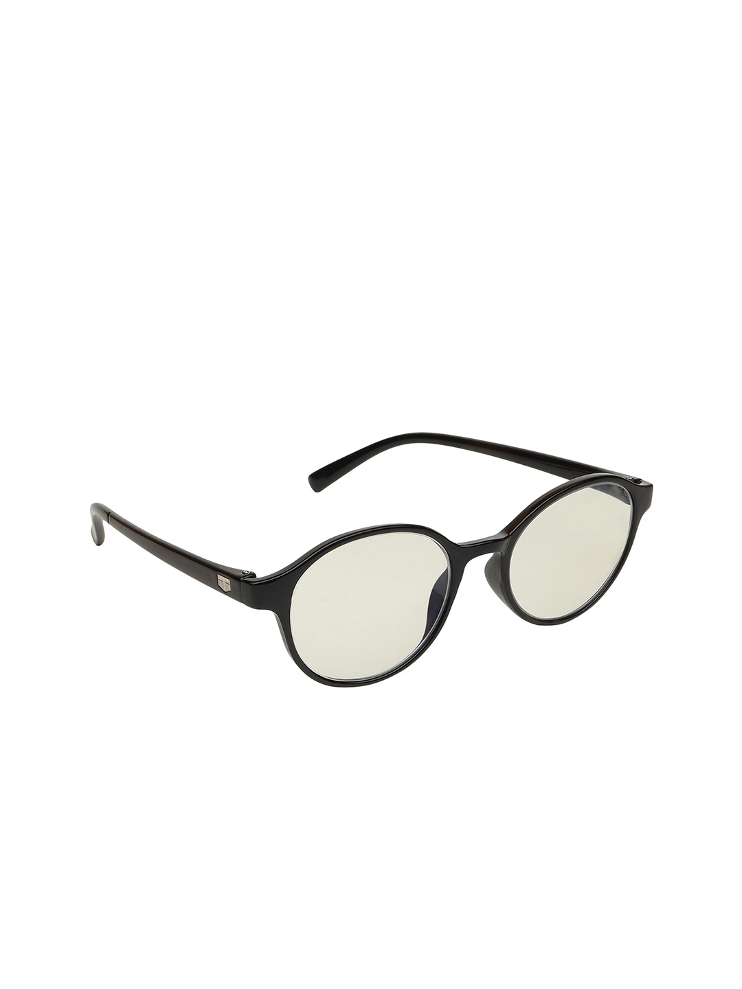 SCAGLIA Unisex Clear Lens & Black Round Sunglasses with UV Protected Lens ROUND_BC, Transparent