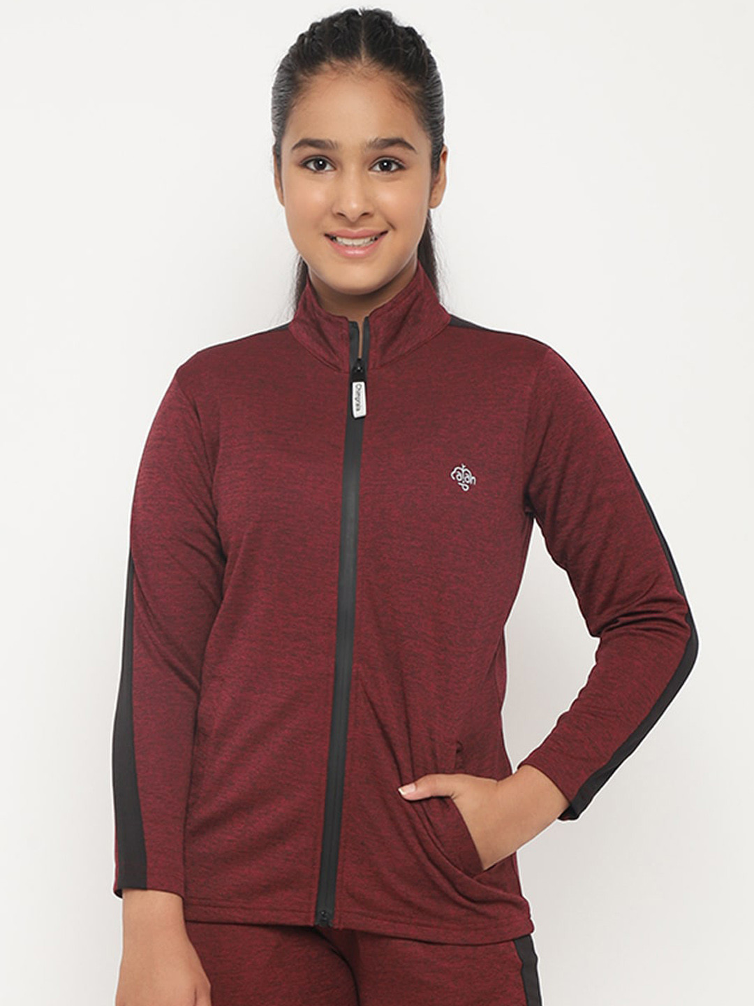 

CHIMPRALA Girls Maroon Lightweight Sporty Jacket