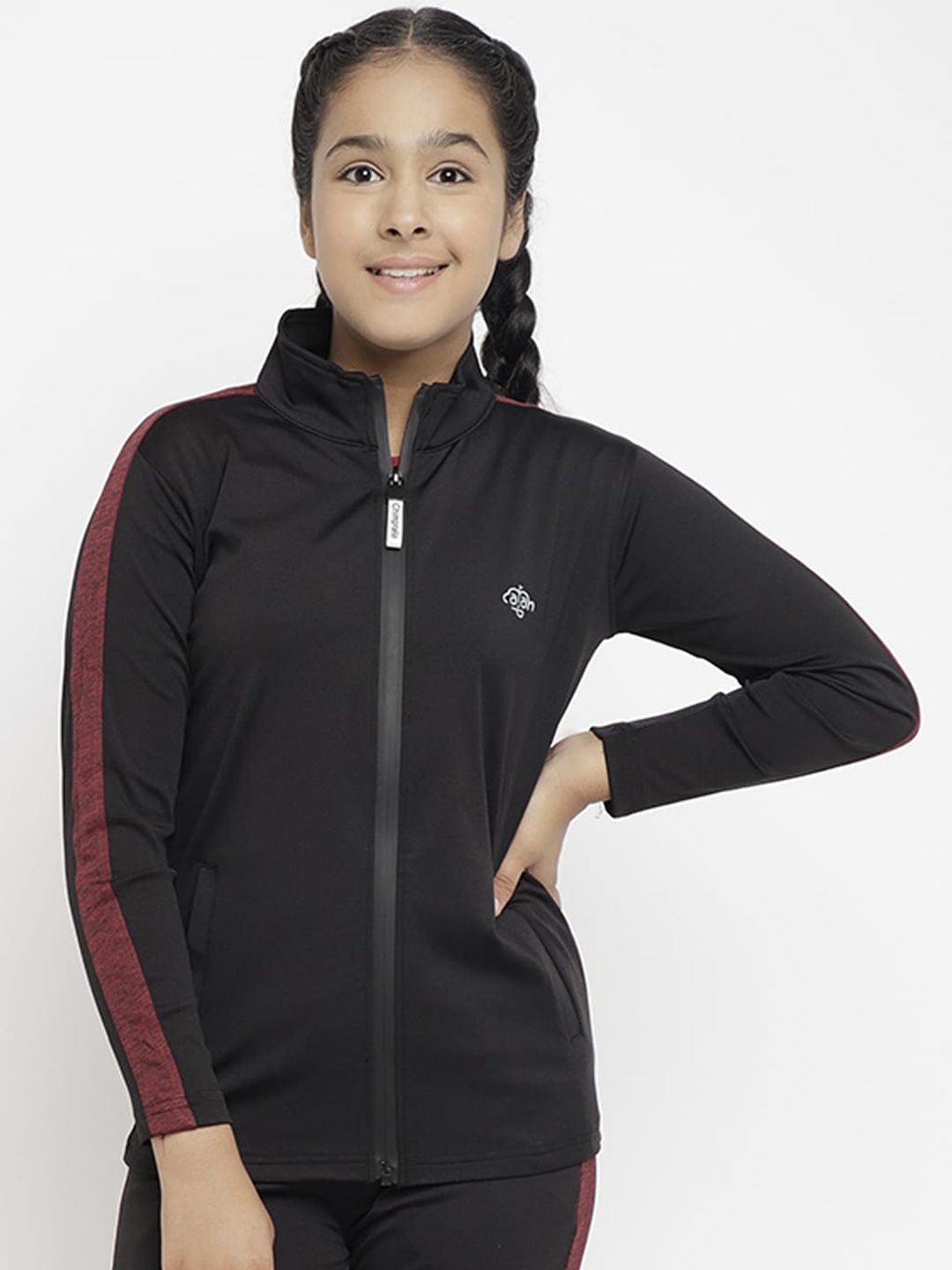 CHIMPRALA Girls Black Lightweight Bomber Jacket