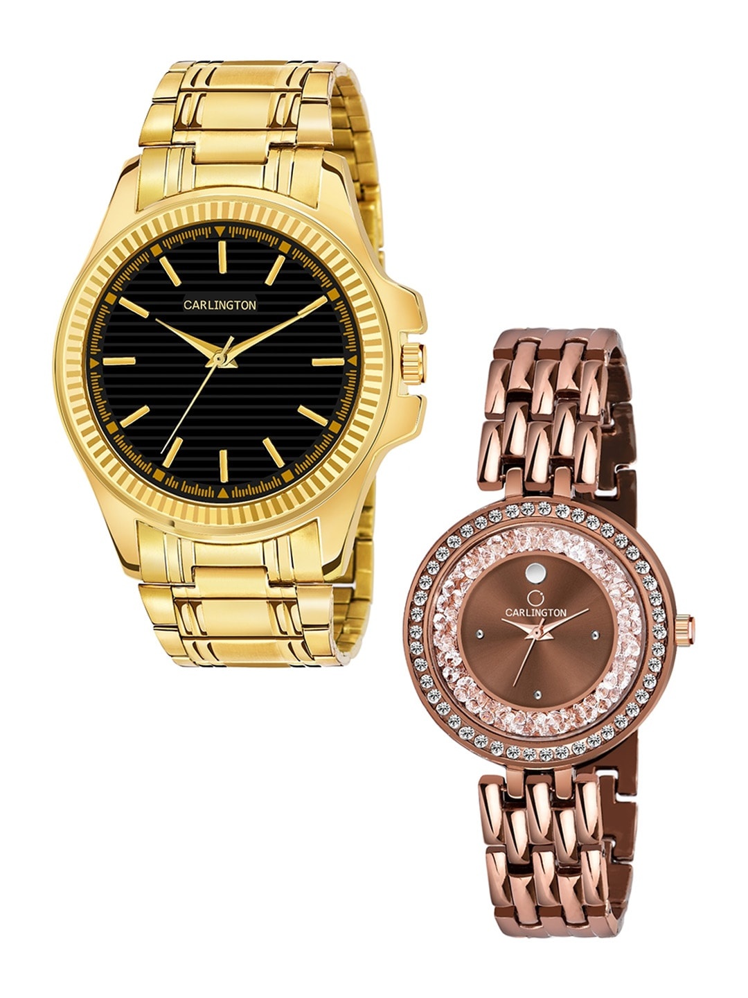 

CARLINGTON Unisex Set Of 2 Watches CT-6120GB, Brown