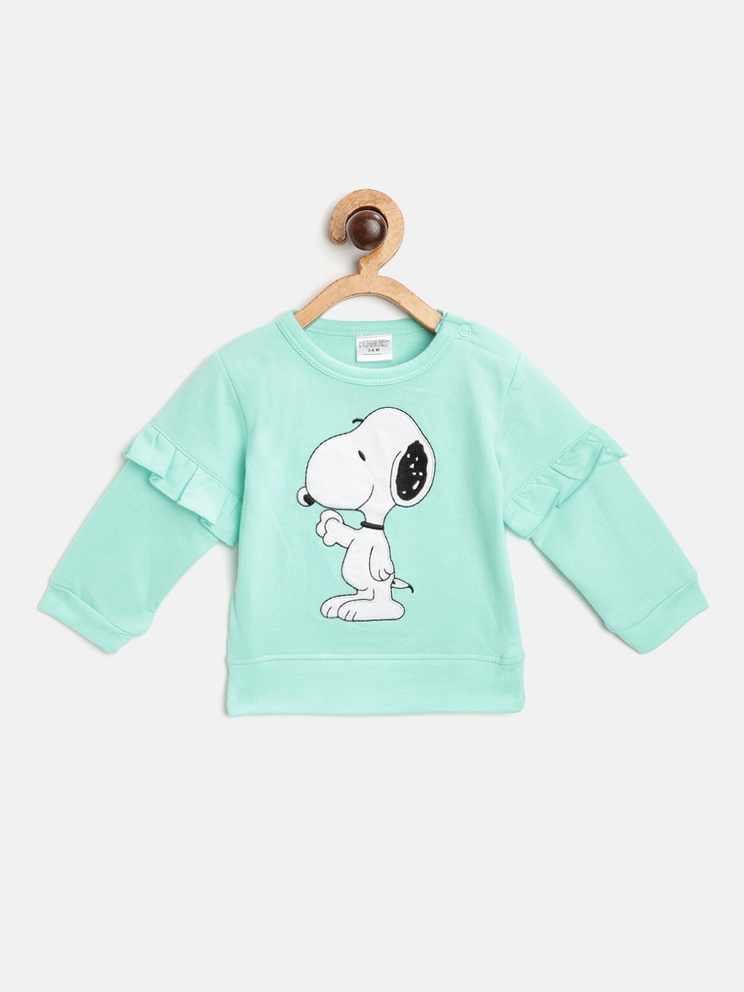 

Moms Love Infant Boys Sea Green Cotton Snoopy Applique Sweatshirt