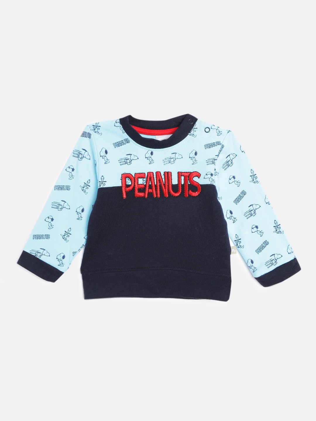 

Moms Love Infant Boys Blue Snoopy Print Cotton Sweatshirt