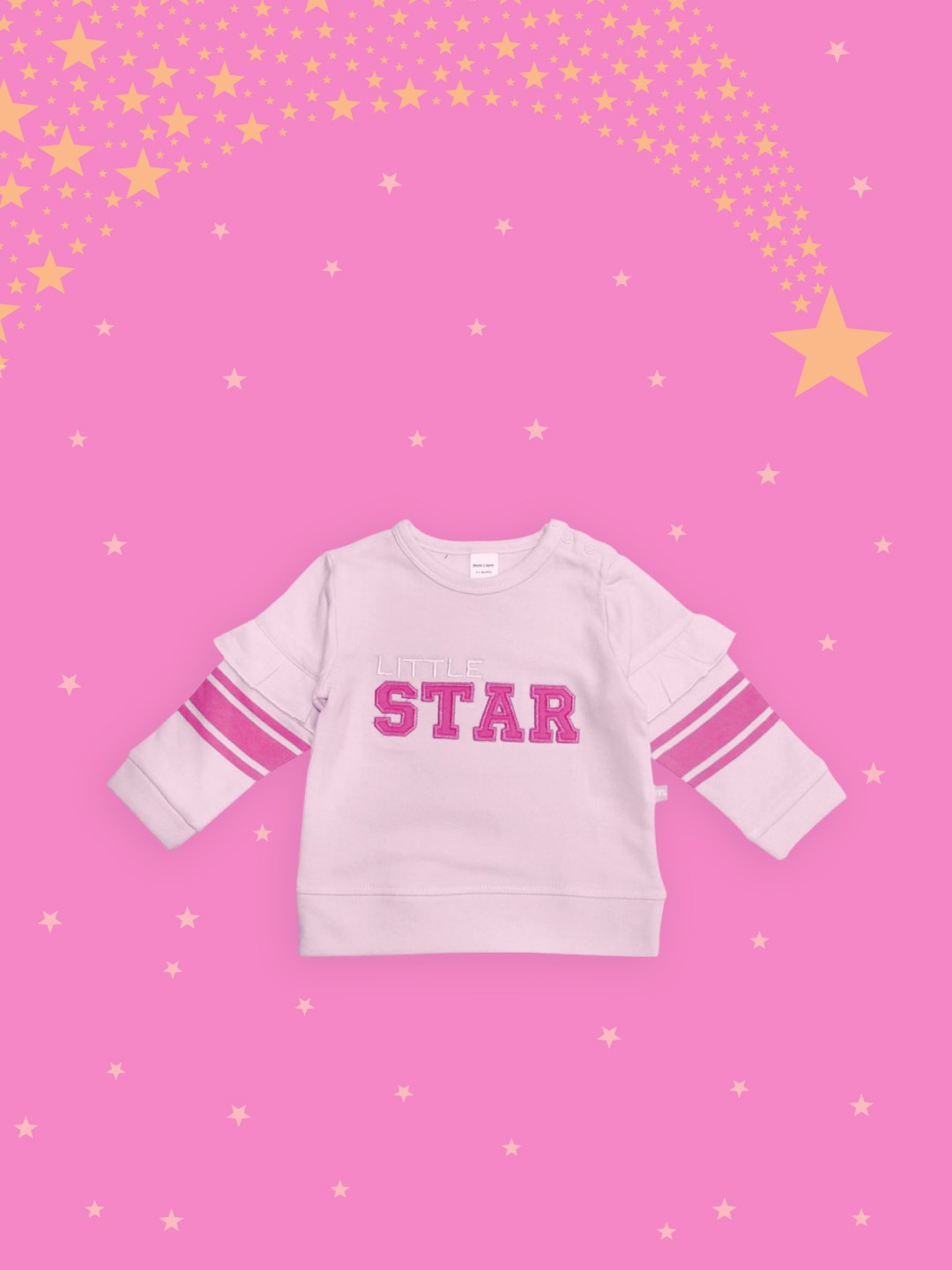 

Moms Love Infant Girls Pink Cotton Embroidered Sweatshirt