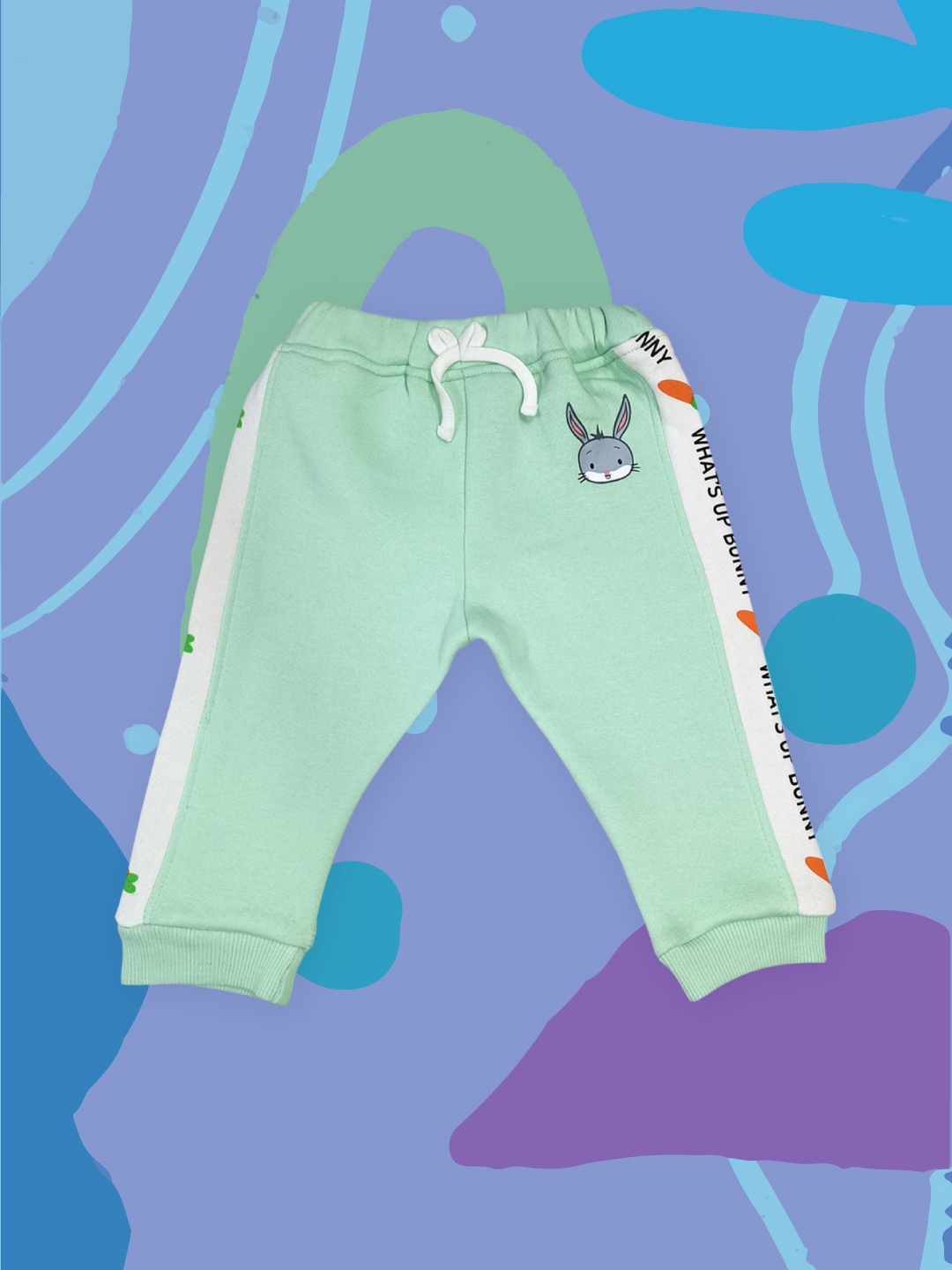 

Moms Love Infant Girls Green Solid Pure Cotton Joggers