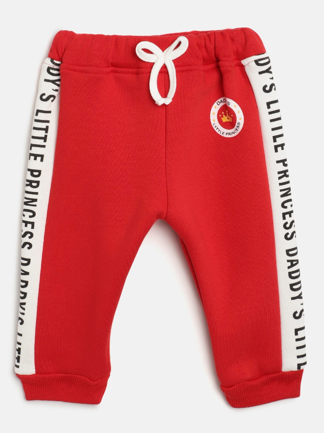 

Moms Love Infant Girls Red Solid Pure Cotton Joggers