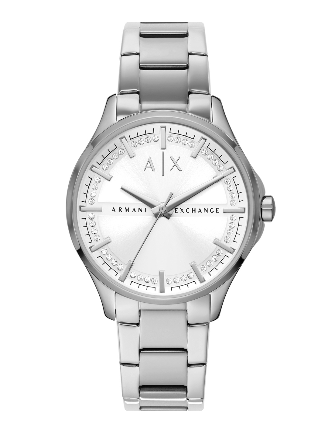 

Armani Exchange Women Silver-Toned Dial & Bracelet Style Straps Analogue Watch AX5256