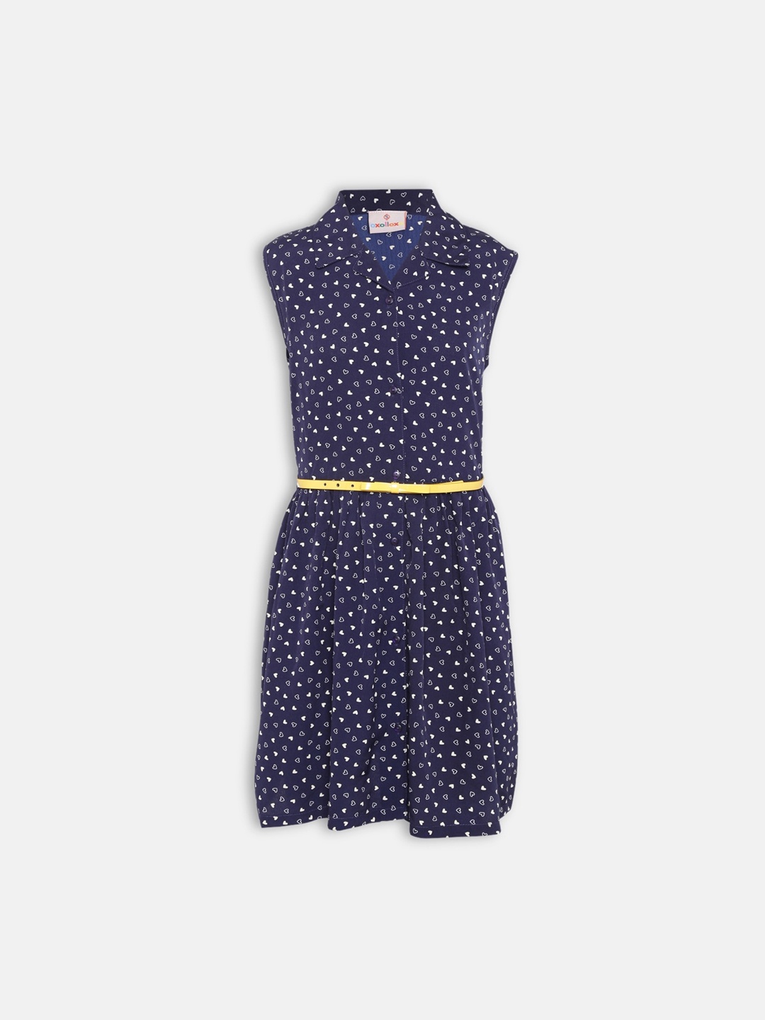 

Oxolloxo Girls Navy Blue Satin Shirt Dress