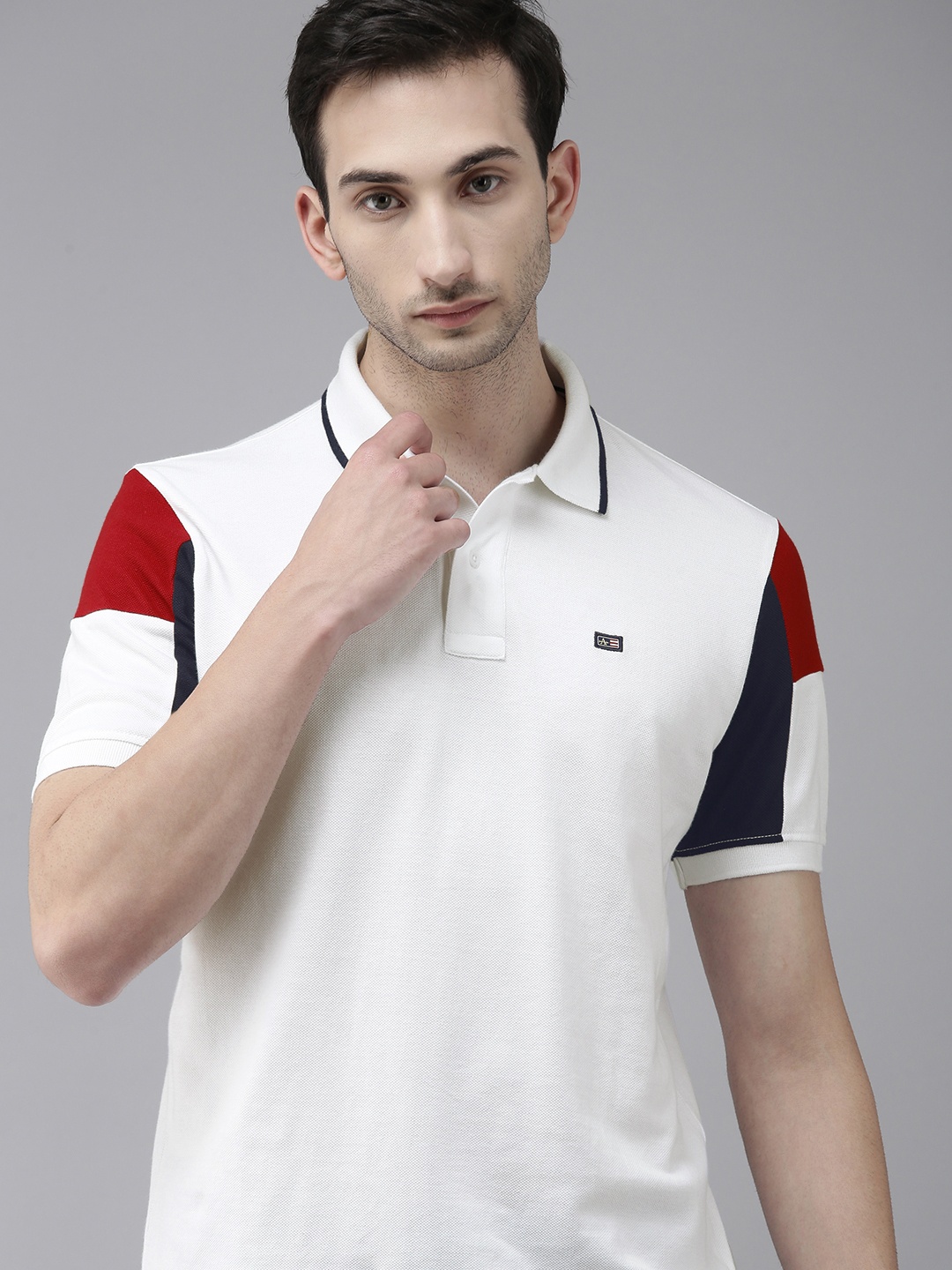 

Arrow Sport Men White Pure Cotton Polo Collar T-shirt