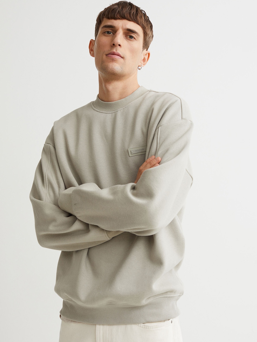 

H&M Men Green Sweatshirt