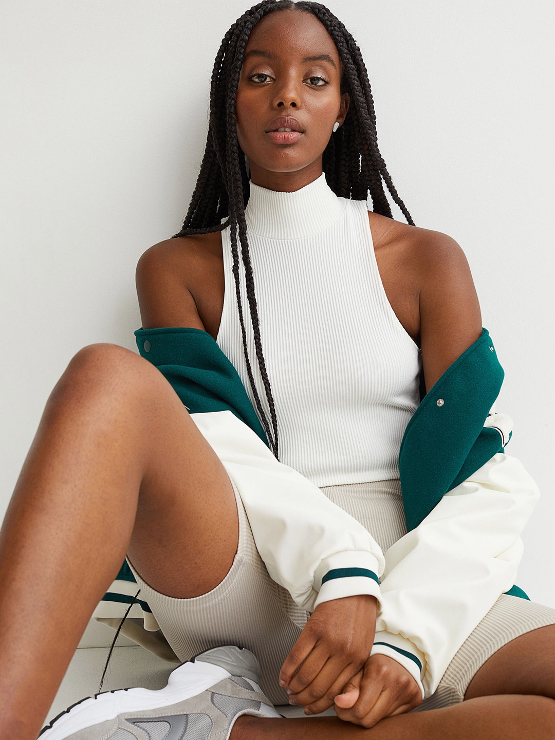 

H&M Women White Sleeveless Top