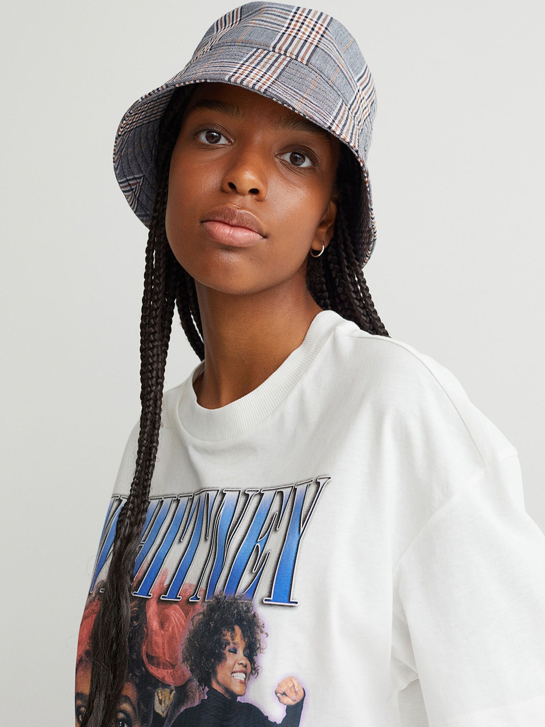 

H&M Woman Grey Bucket hat, Multi