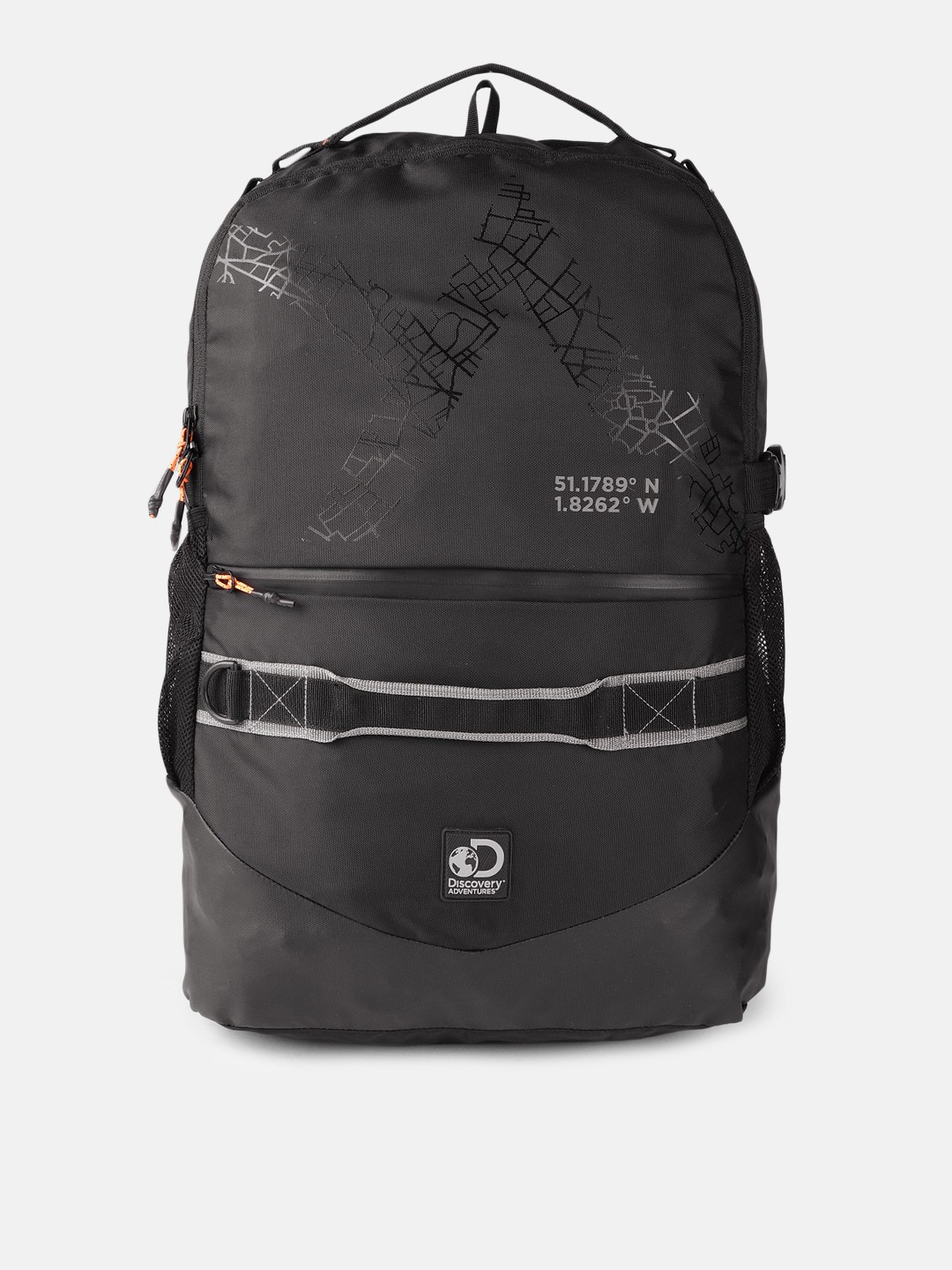 

Roadster Unisex Black Discovery Trek Backpack with Compression Straps