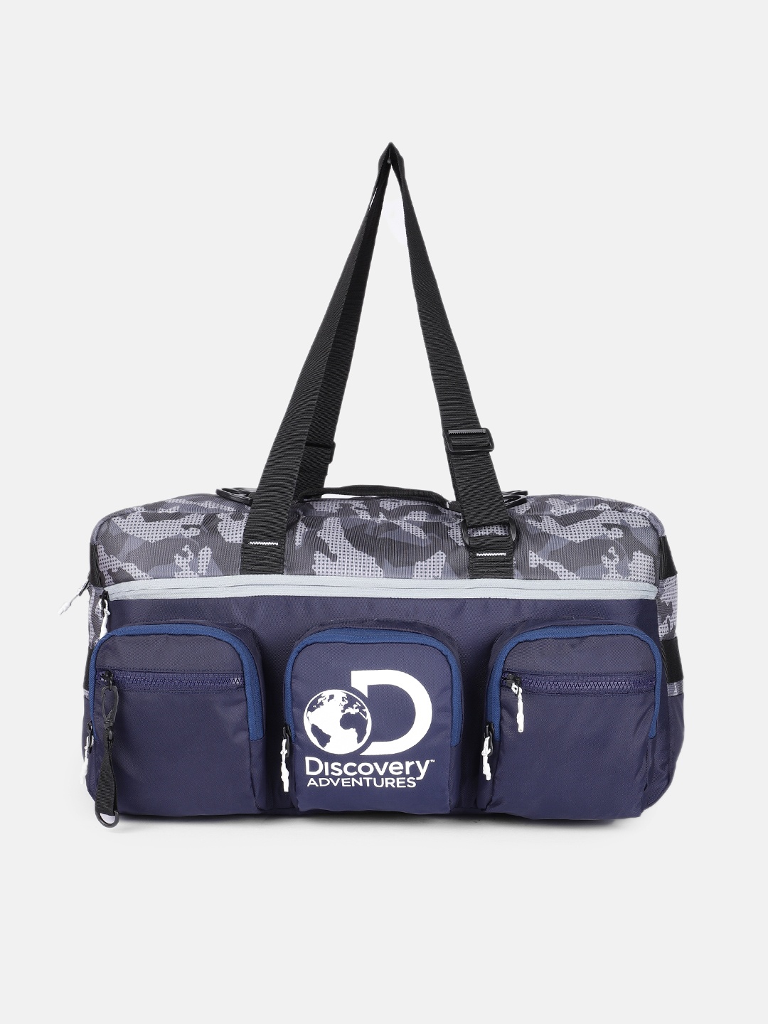 

Roadster Unisex Blue Camouflage Printed Discovery Duffel Cargo Bag