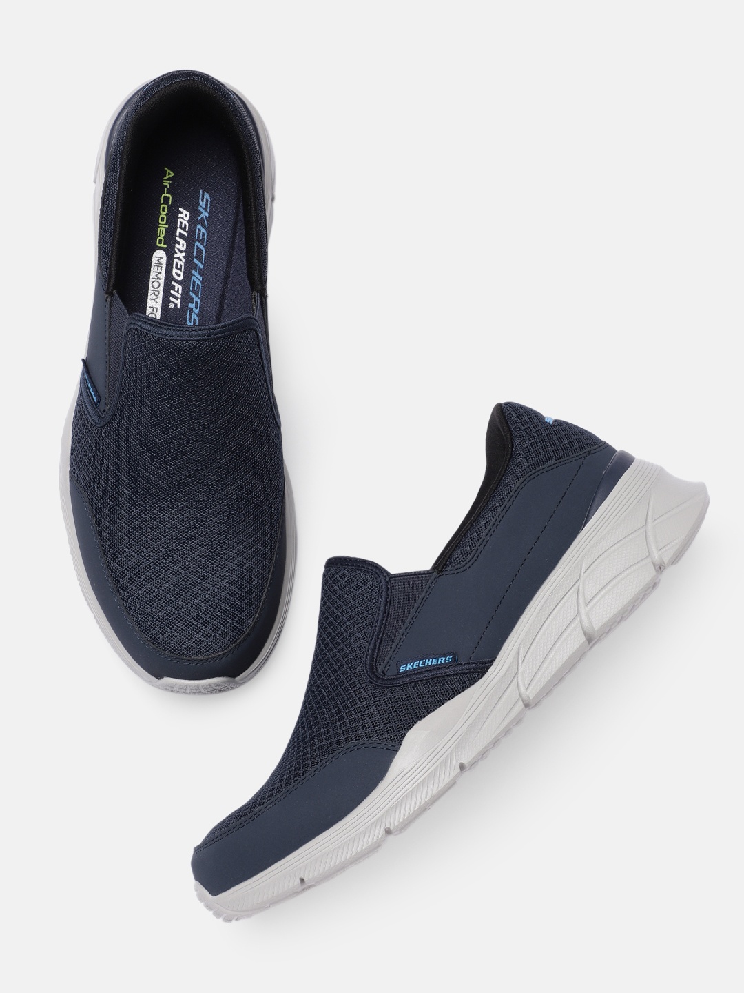 

Skechers Men Navy Blue EQUALIZER 4.0 - PERSISTING Textured Slip-On Sneakers