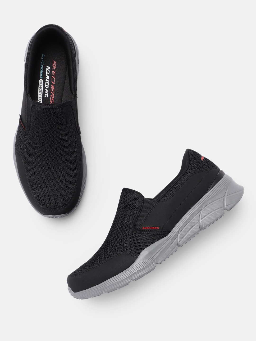 

Skechers Men Black EQUALIZER 4.0 - PERSISTING Textured Slip-On Sneakers